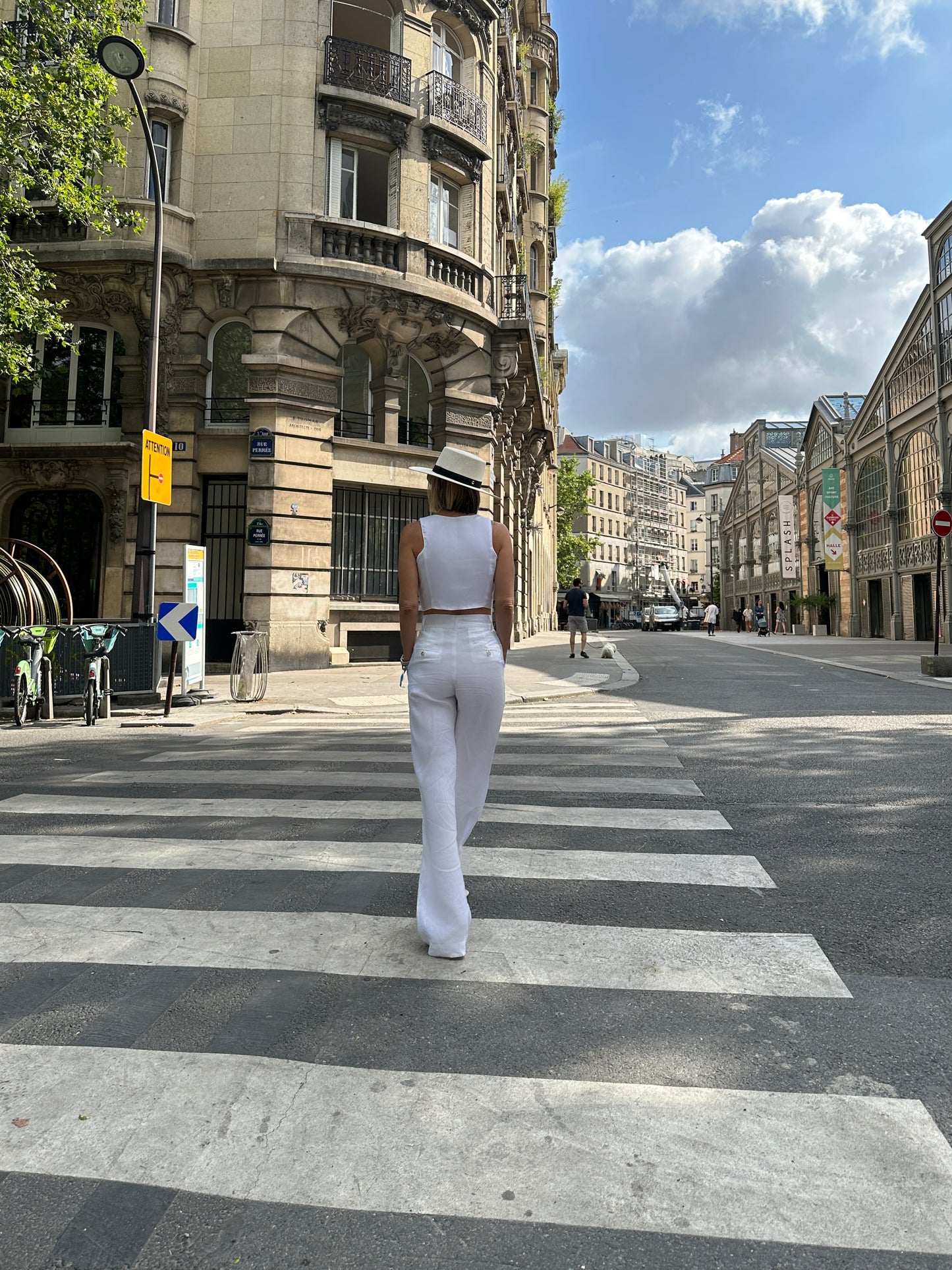 High Rise Pant- White