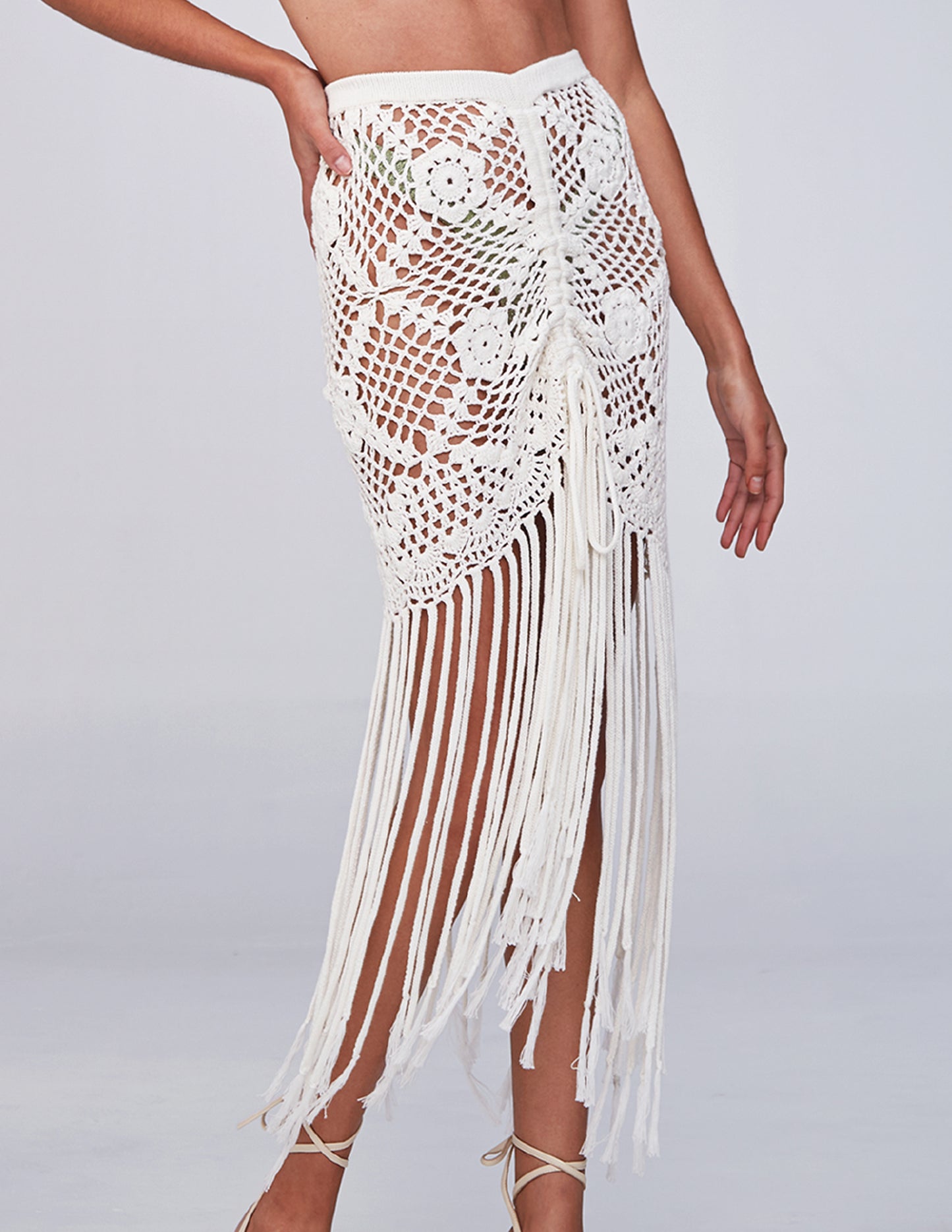 Clau Ivory Crochet Skirt