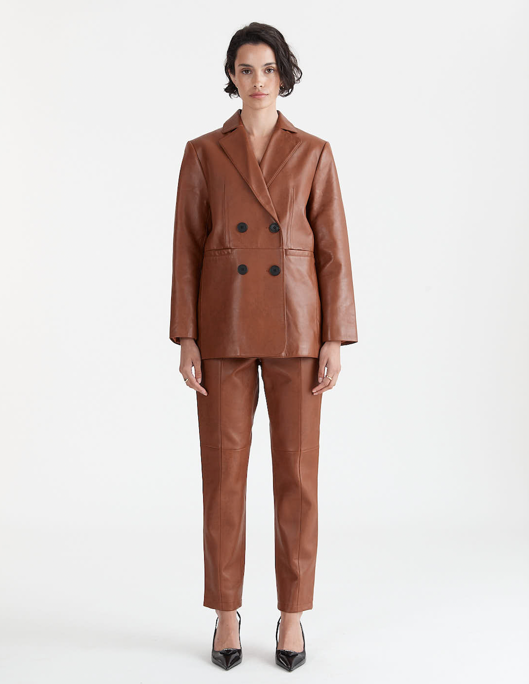 Delaney Leather Blazer