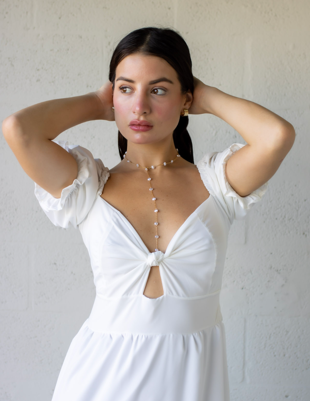 Ruffle Dress - White