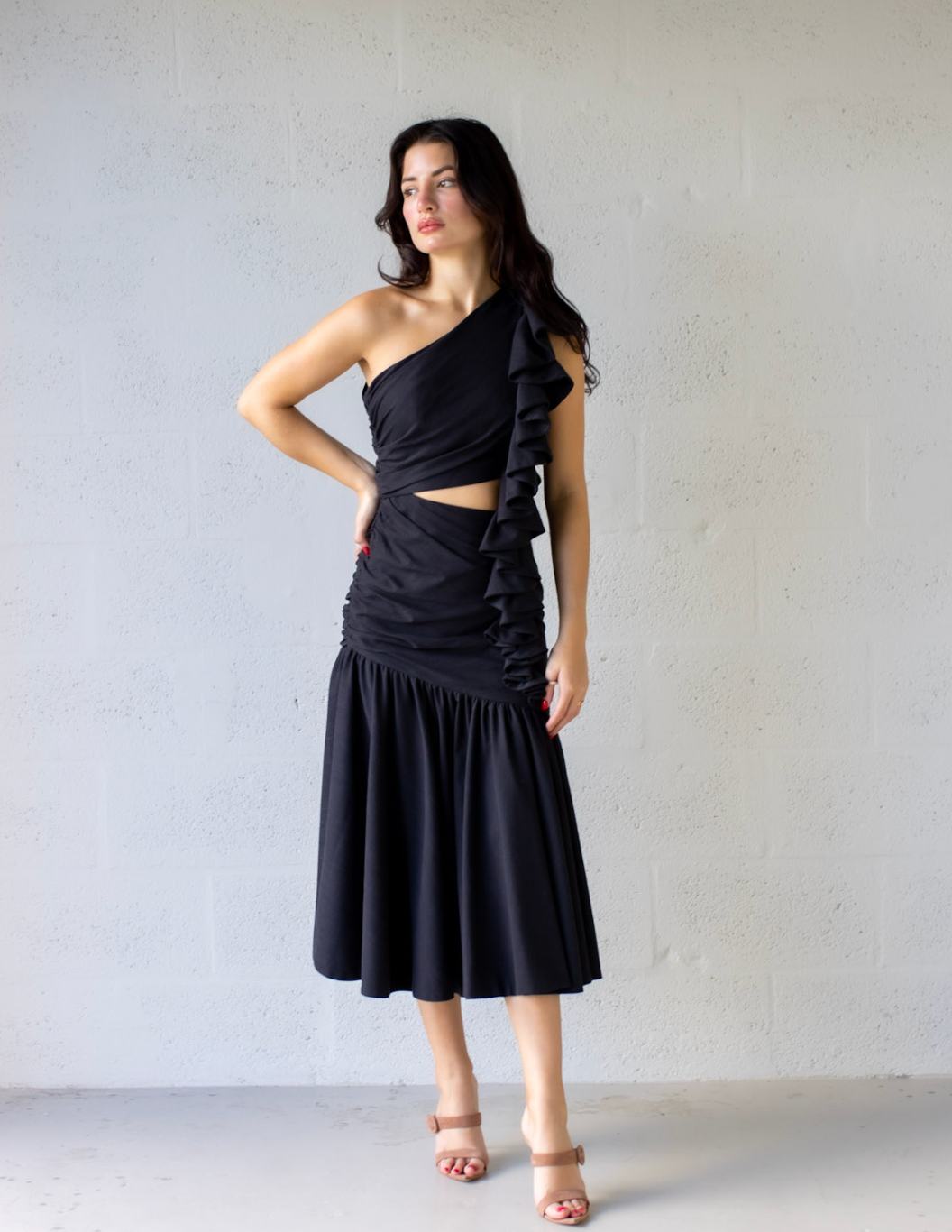 The Rolling Mini Dress - Black
