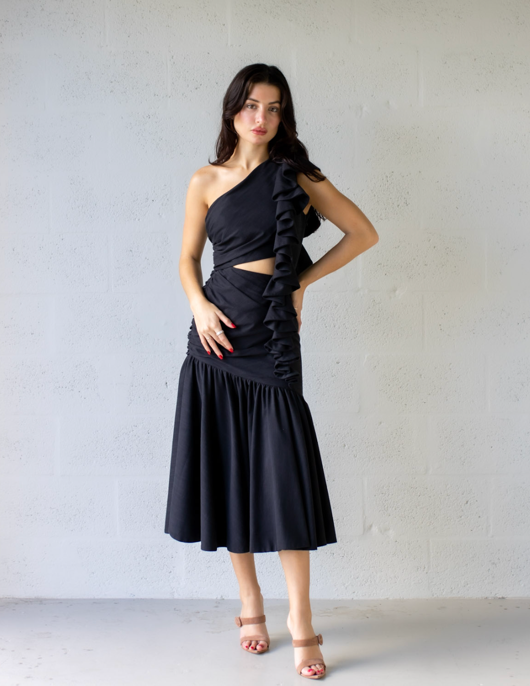 The Rolling Mini Dress - Black