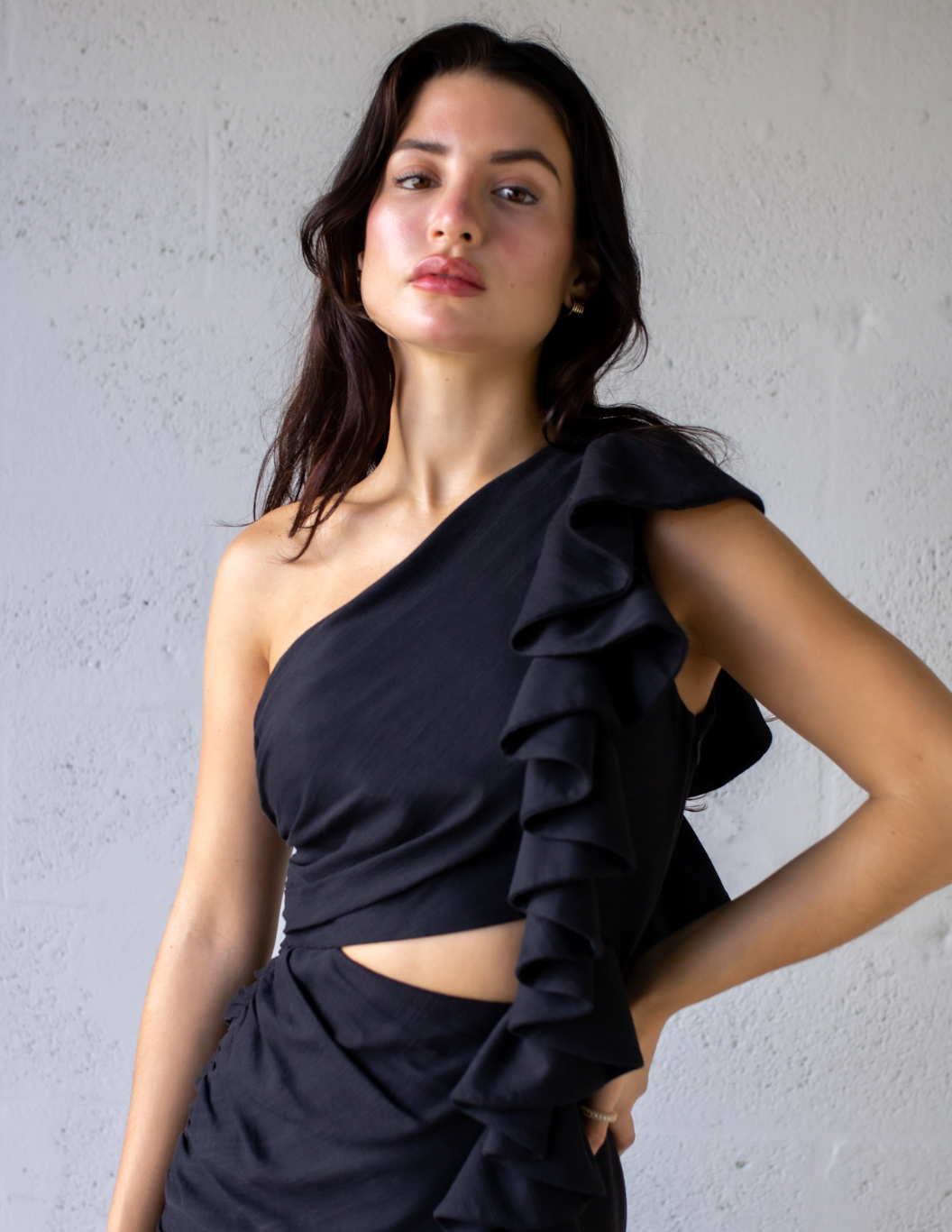 The Rolling Mini Dress - Black