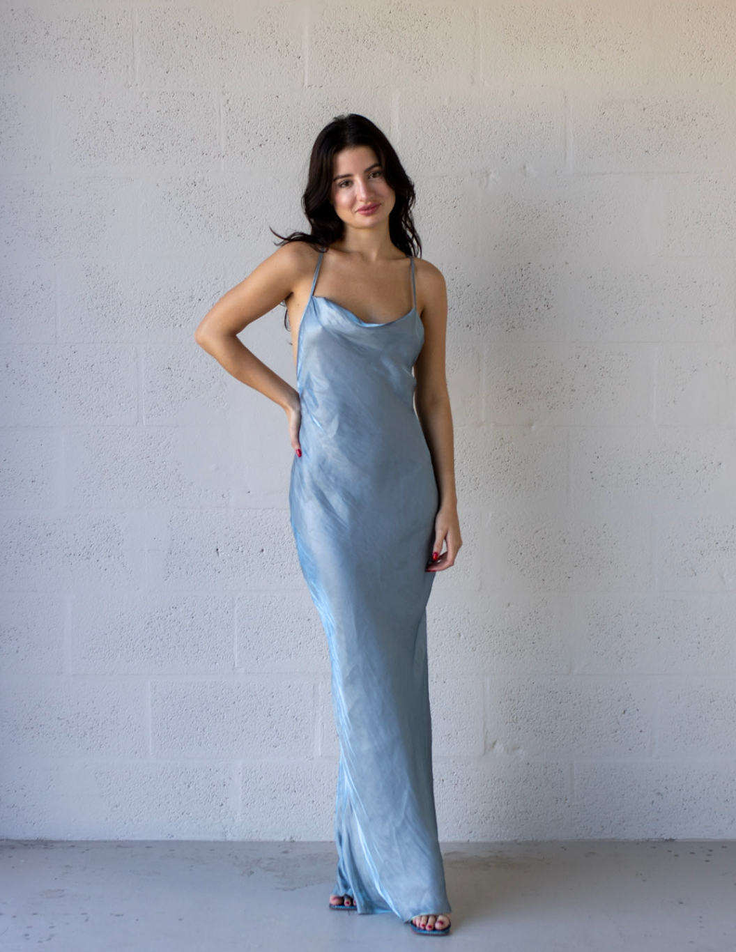 Indra Maxi Dress - Steel Blue