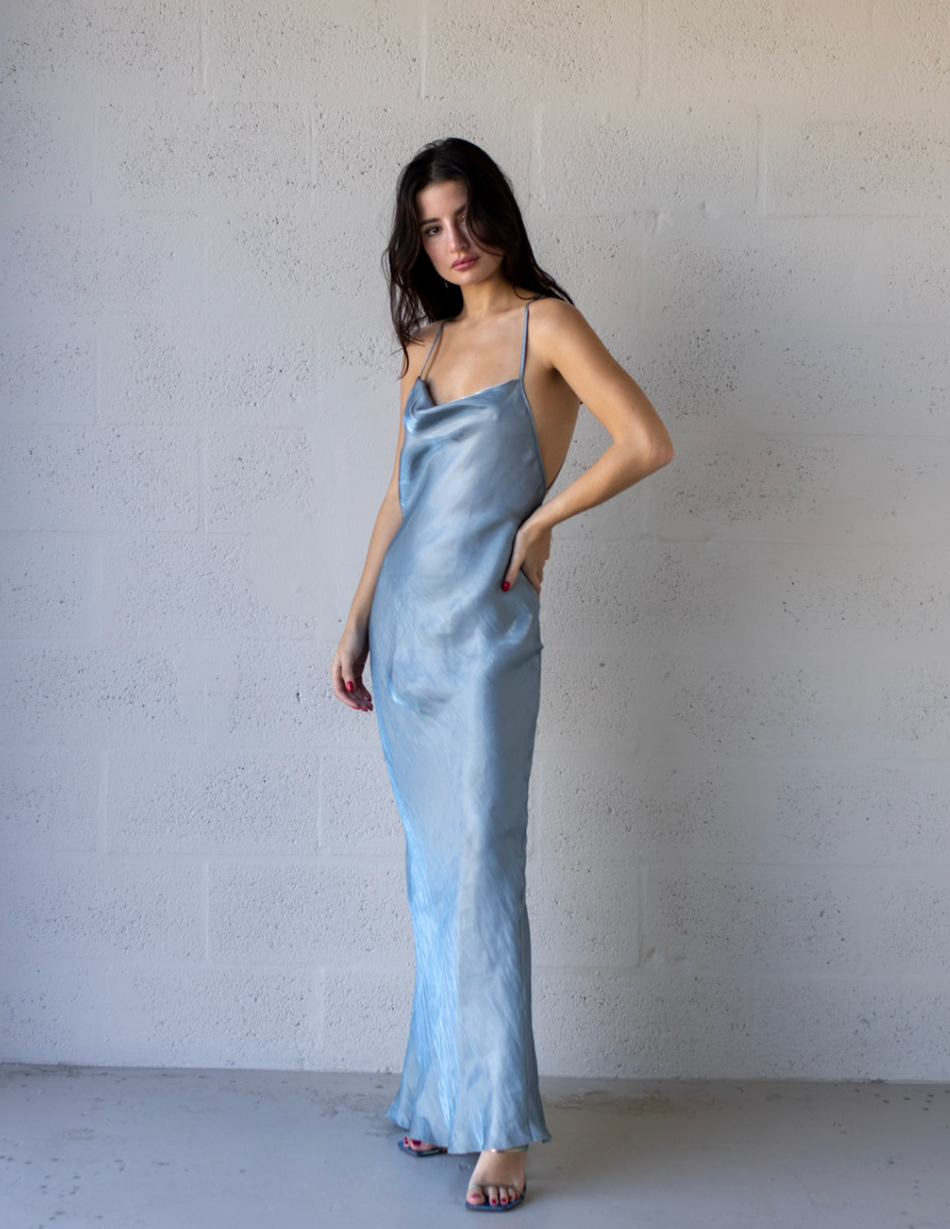 Indra Maxi Dress - Steel Blue