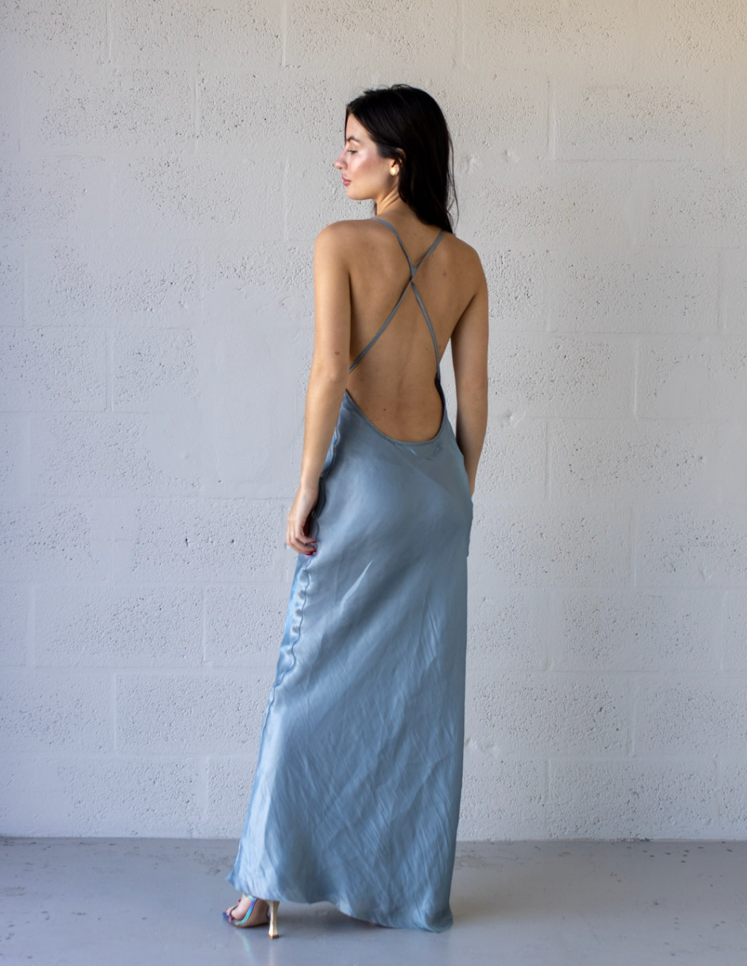 Indra Maxi Dress - Steel Blue