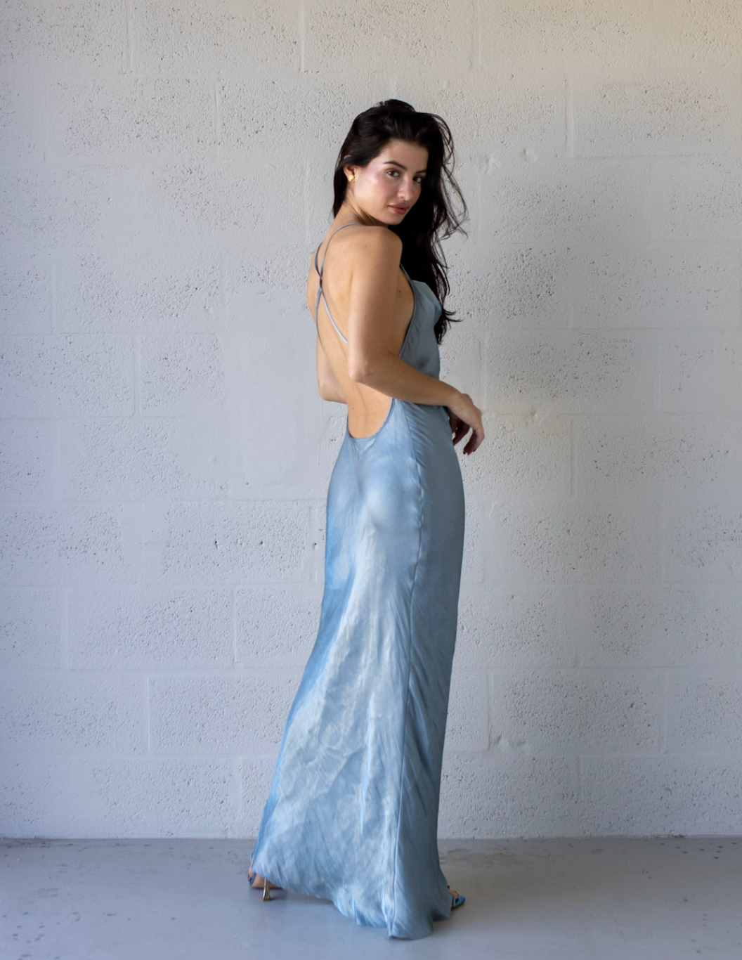 Indra Maxi Dress - Steel Blue