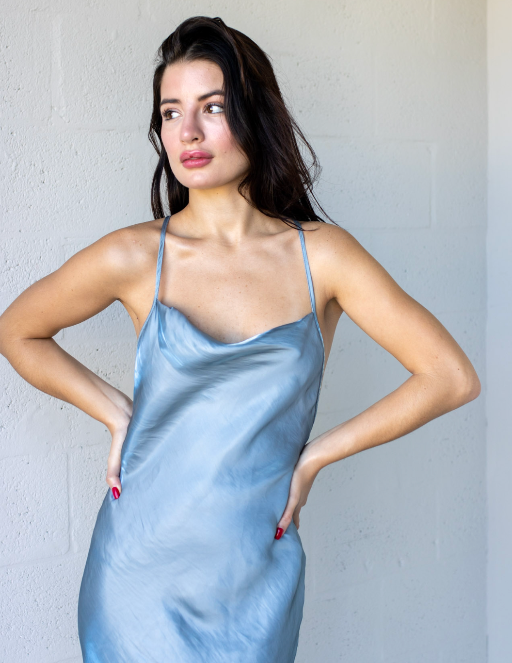 Indra Maxi Dress - Steel Blue