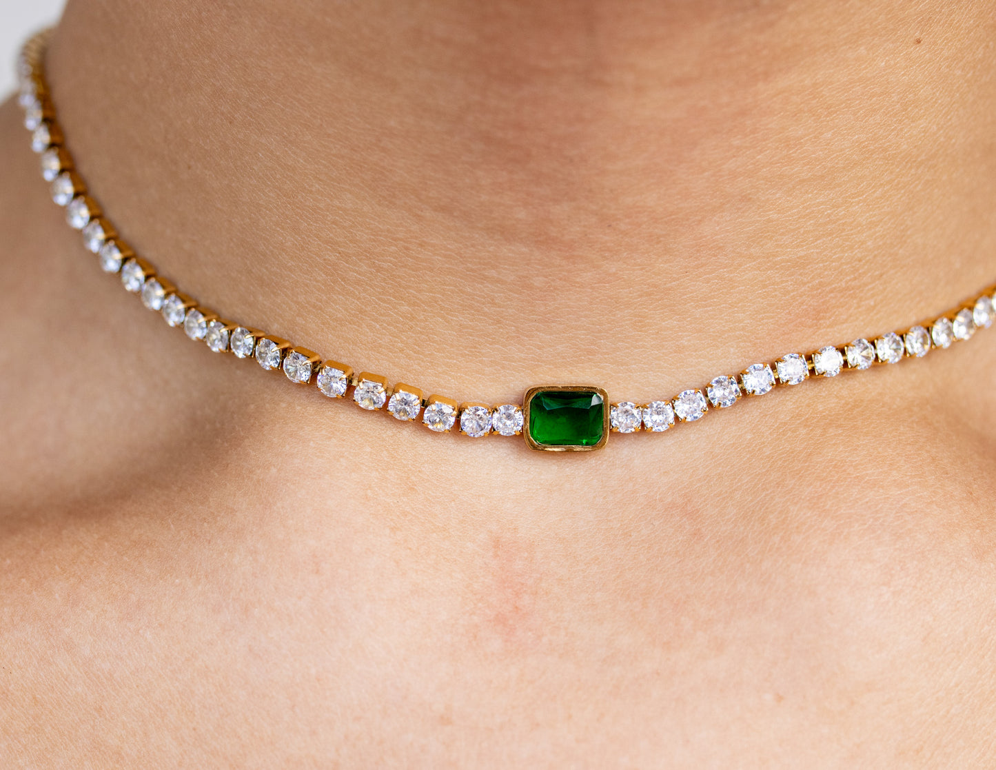 Single Emerald Necklace