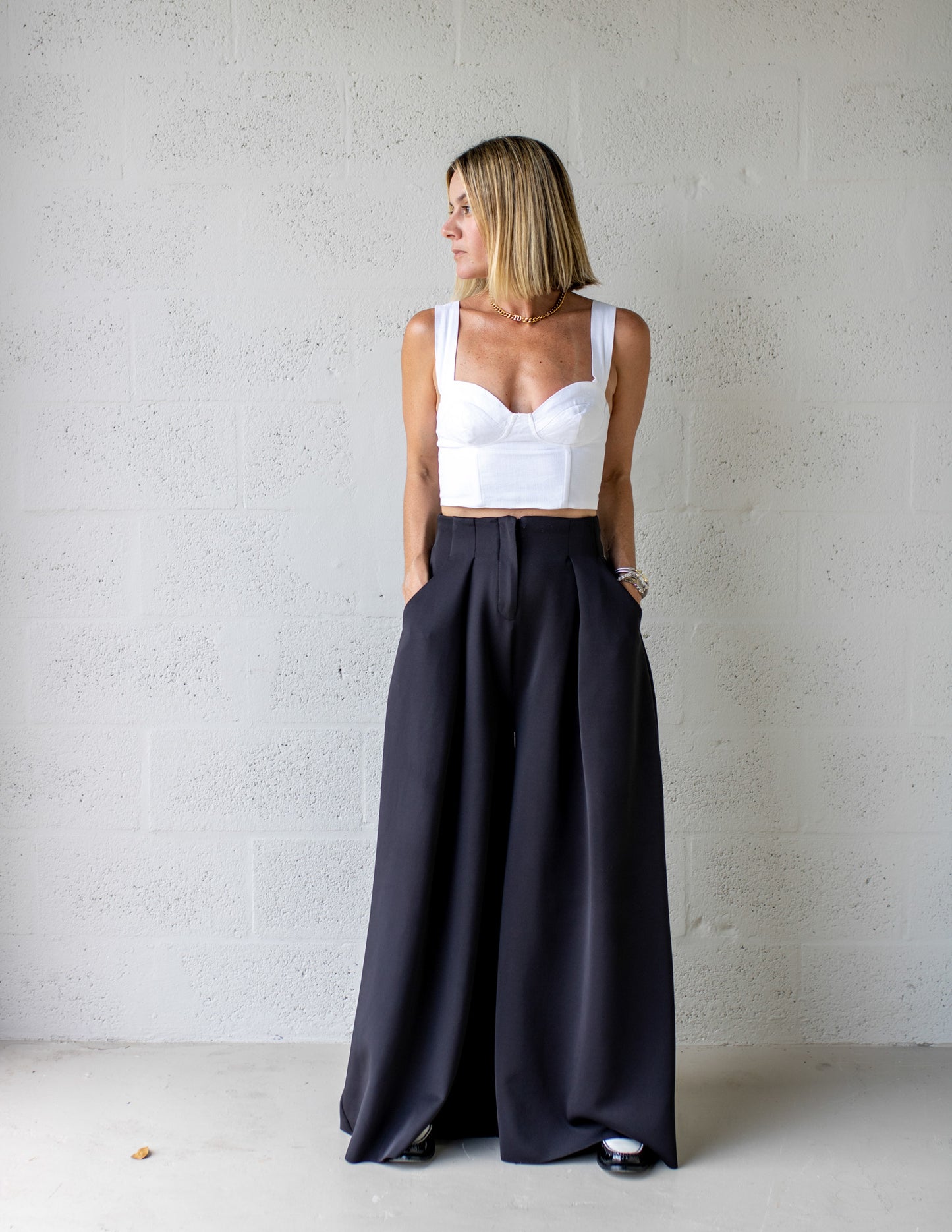 Wide Leg Pant - Black