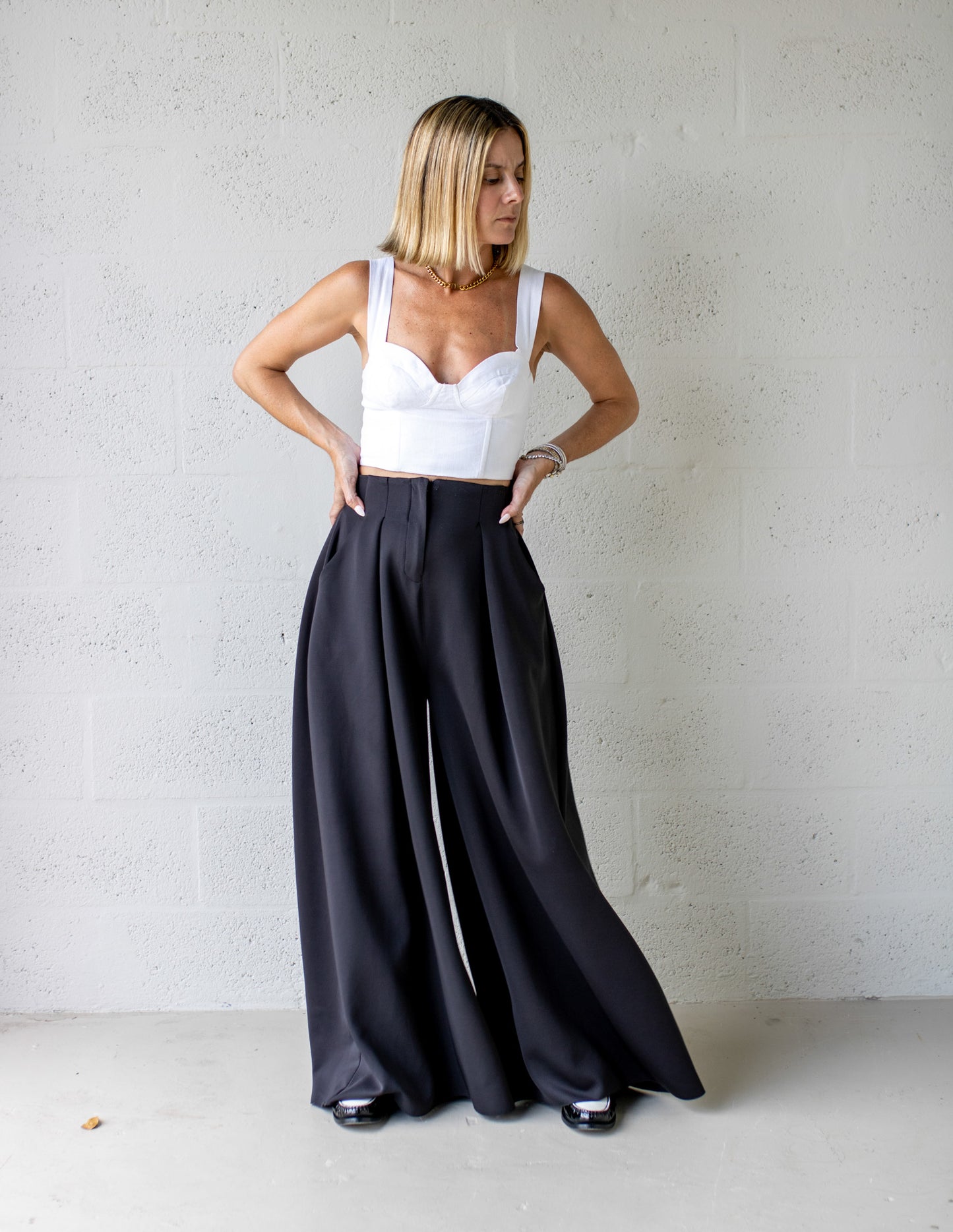 Wide Leg Pant - Black