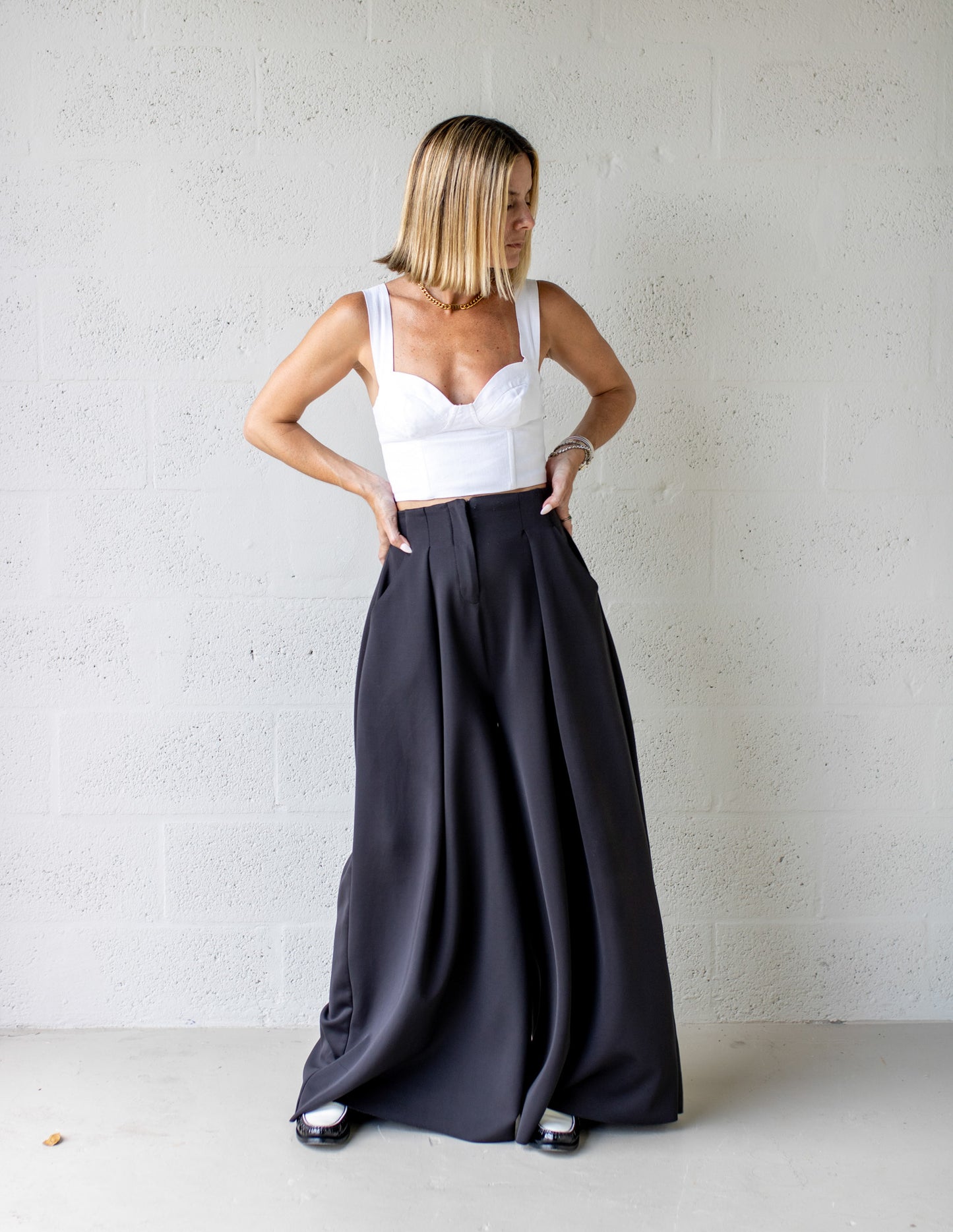 Wide Leg Pant - Black