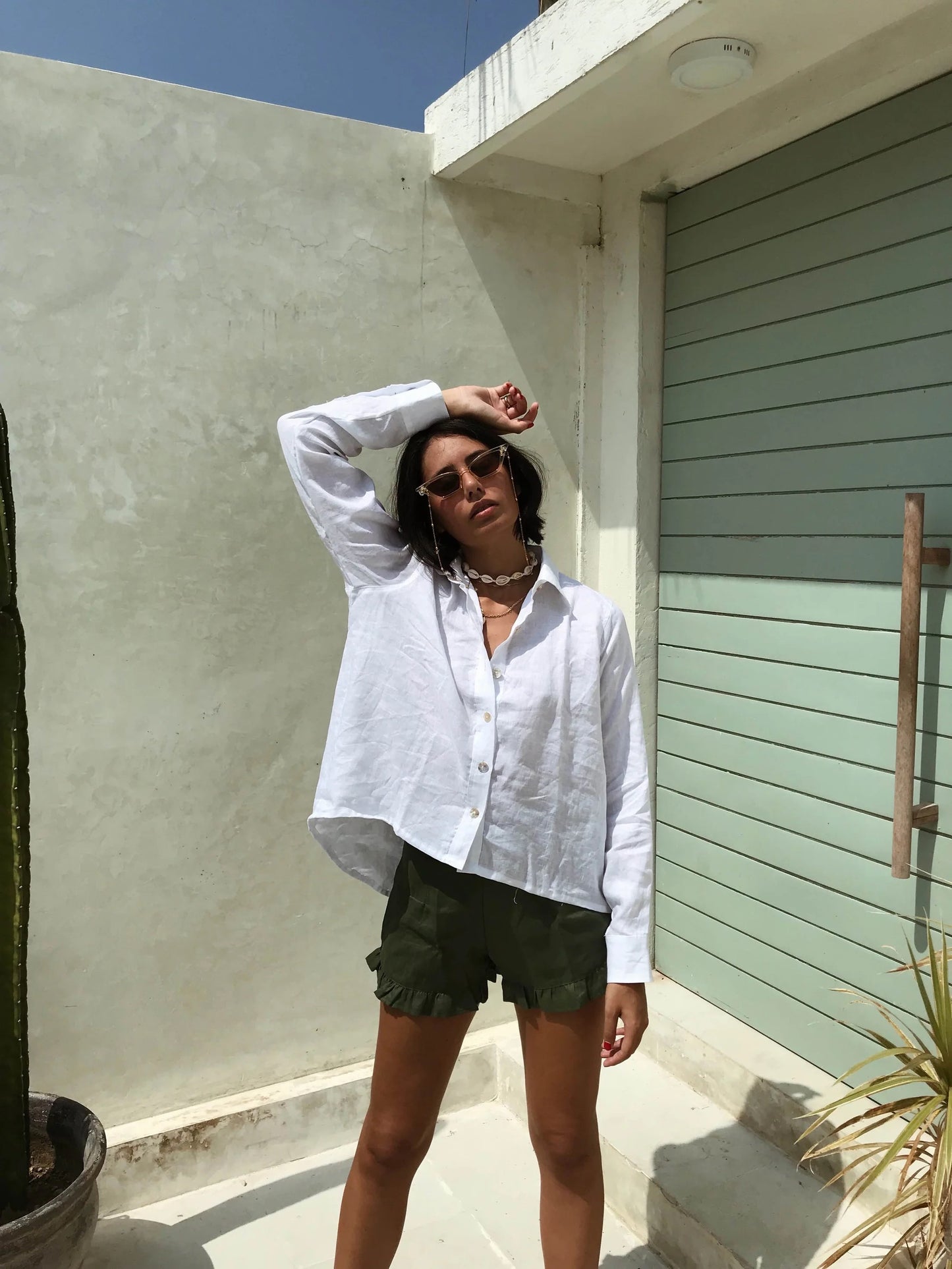 Lizzie Linen Shirt - White