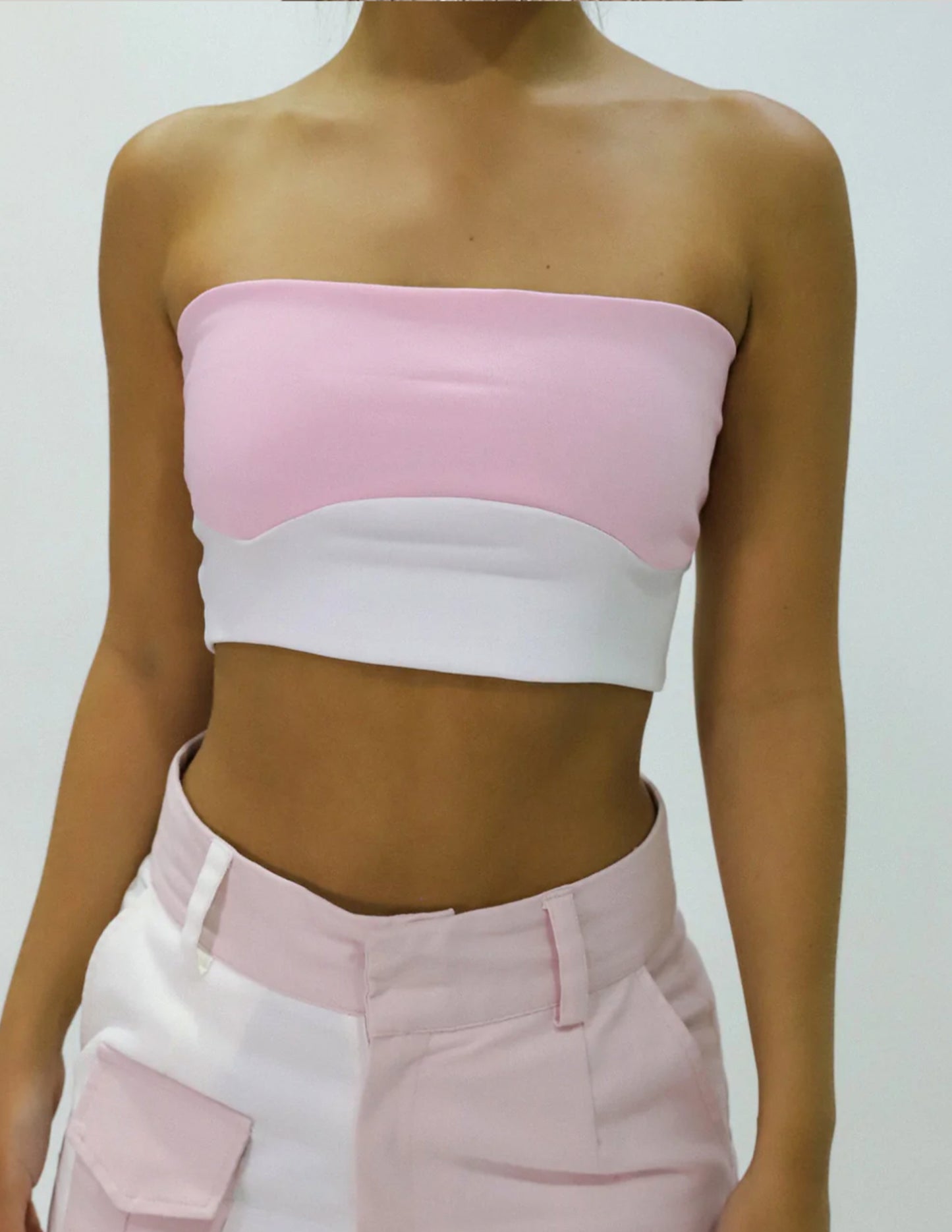 Soft pink Contraste Top