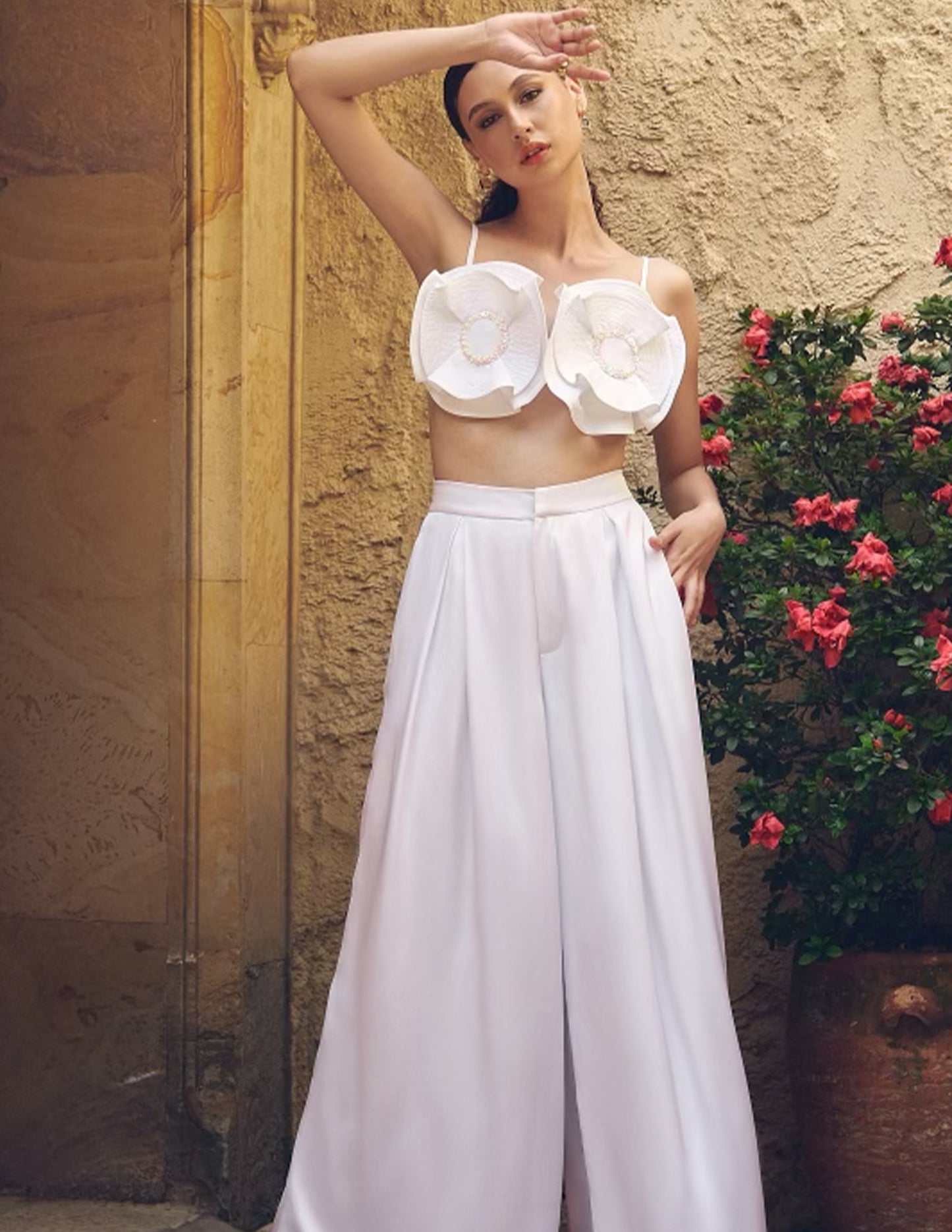 Bubi Embellished Bra Top - White