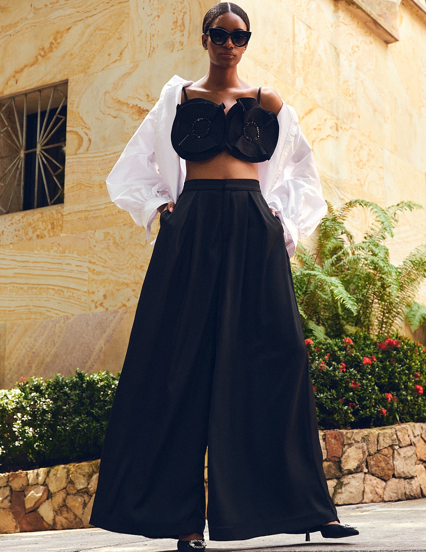Bubi Embellished Bra Top - Black