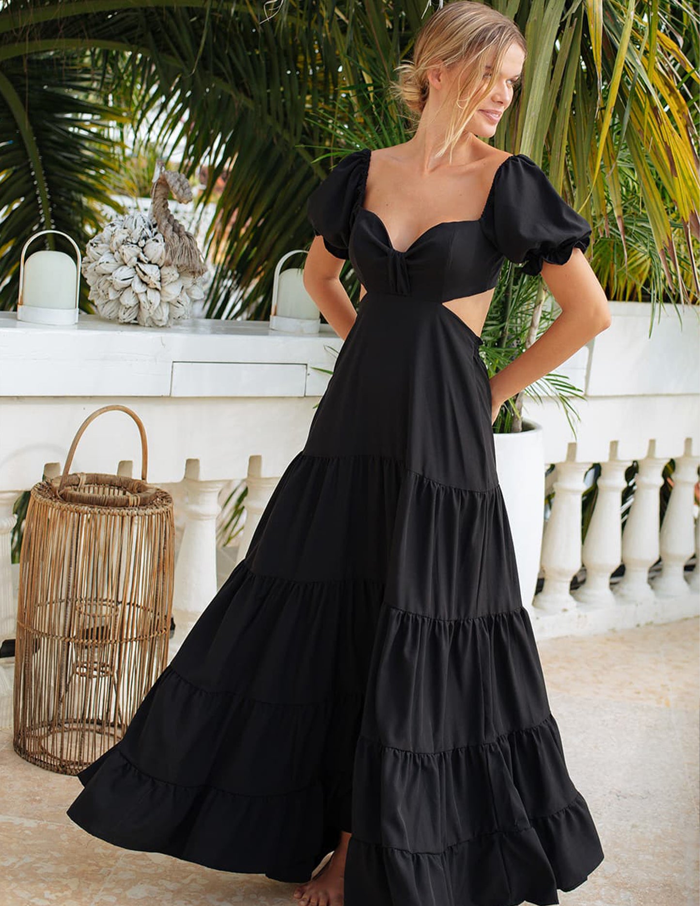 Ruffle Cutout Dress