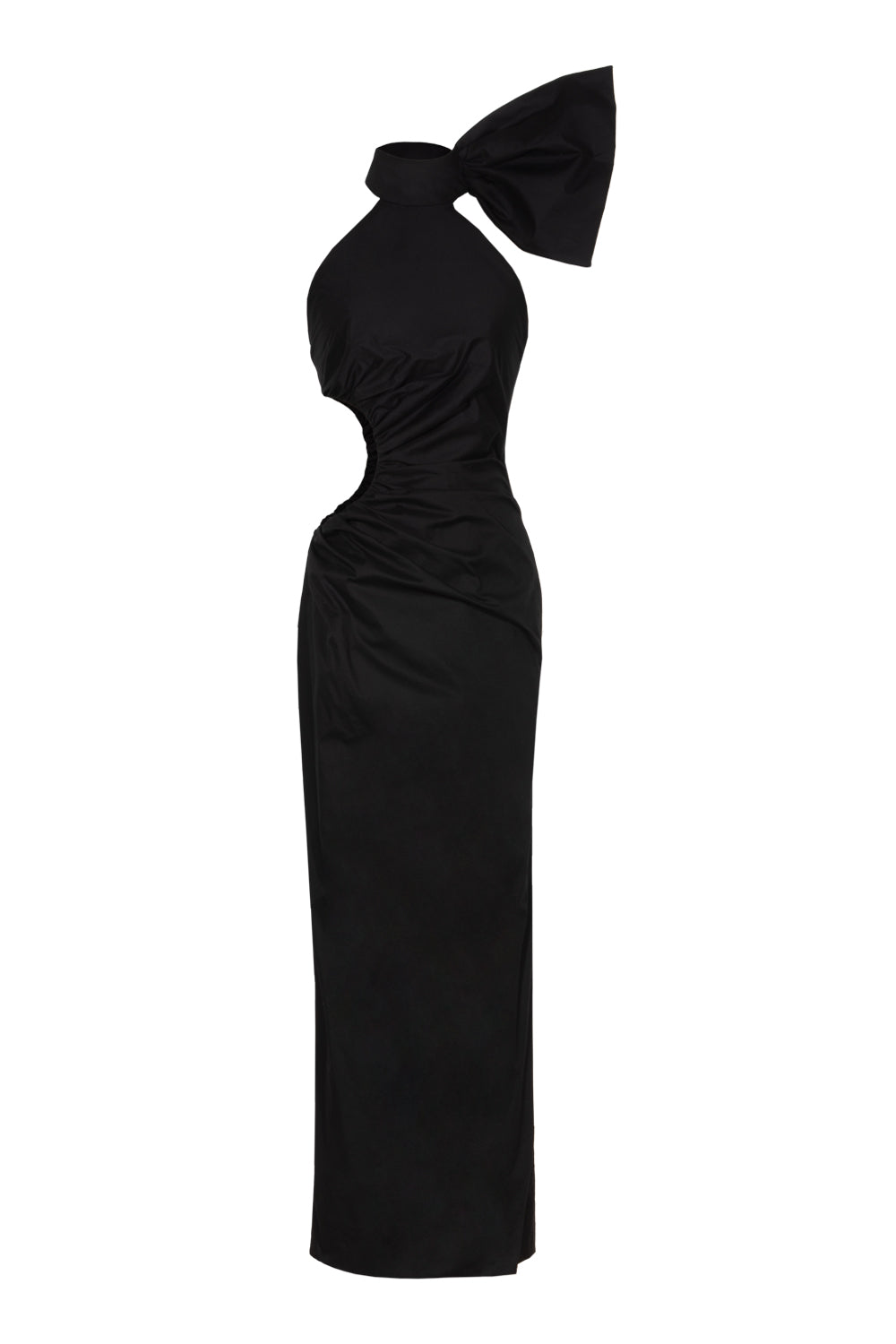 Anna Cutout Bow Dress Black