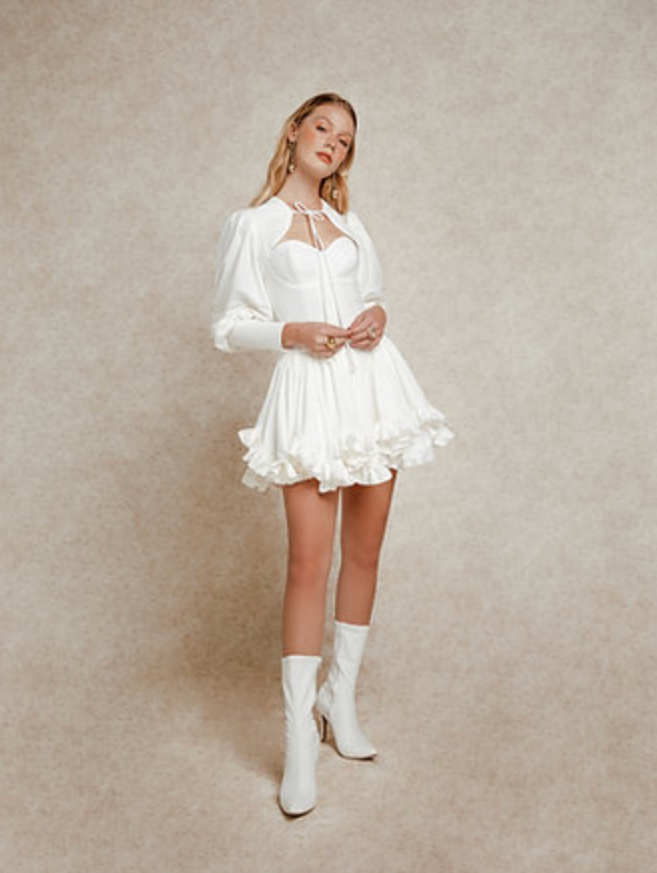 Hurry Up Mini Dress - White