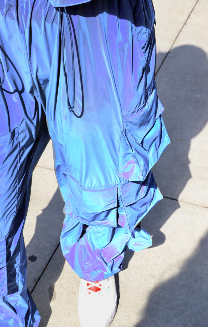 The Reflective Blue Pants