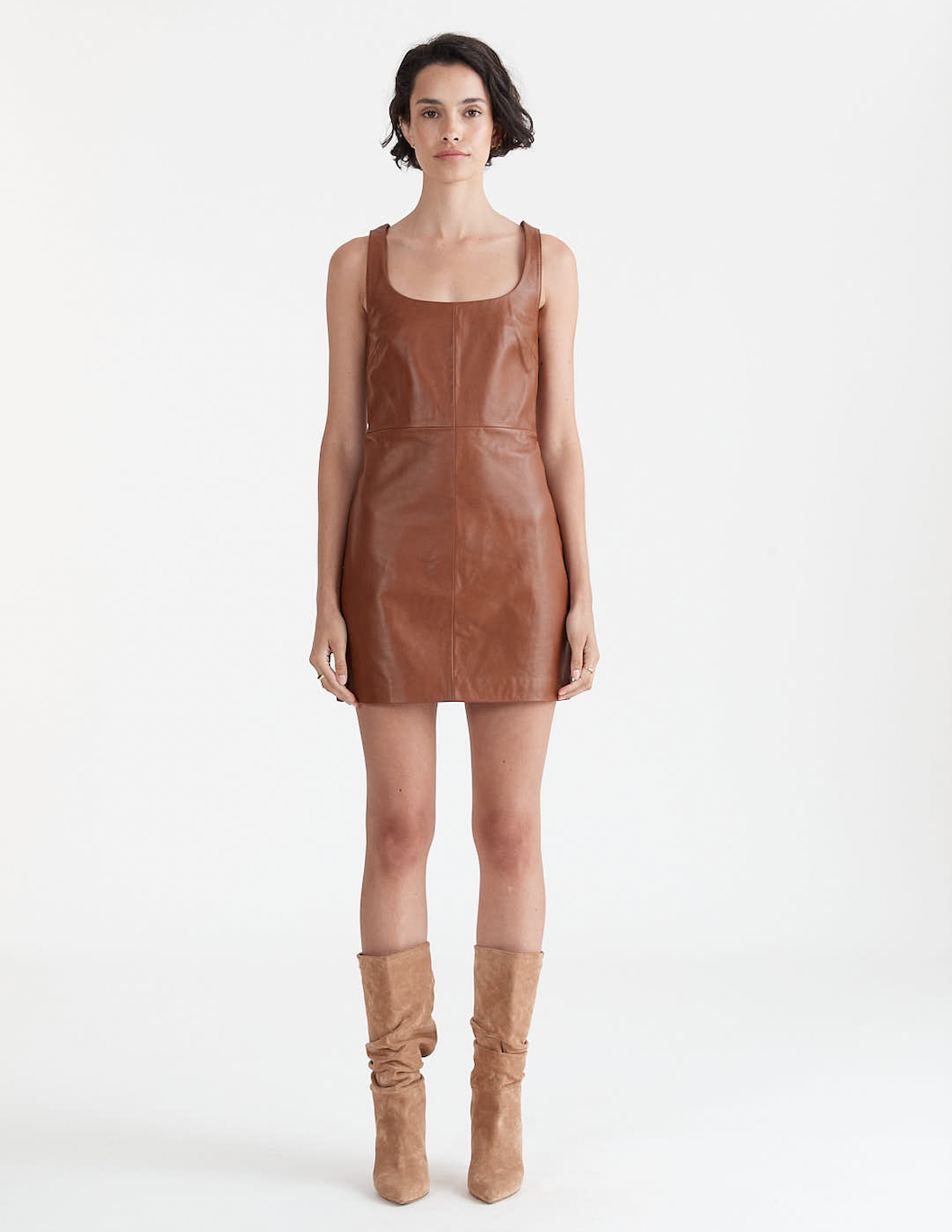 Delaney Leather Mini Dress