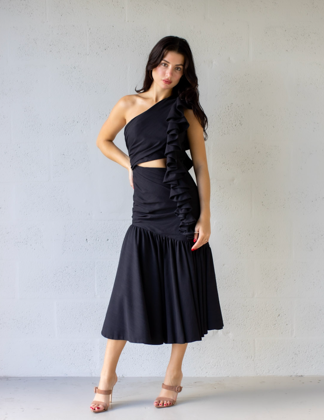 The Rolling Mini Dress - Black