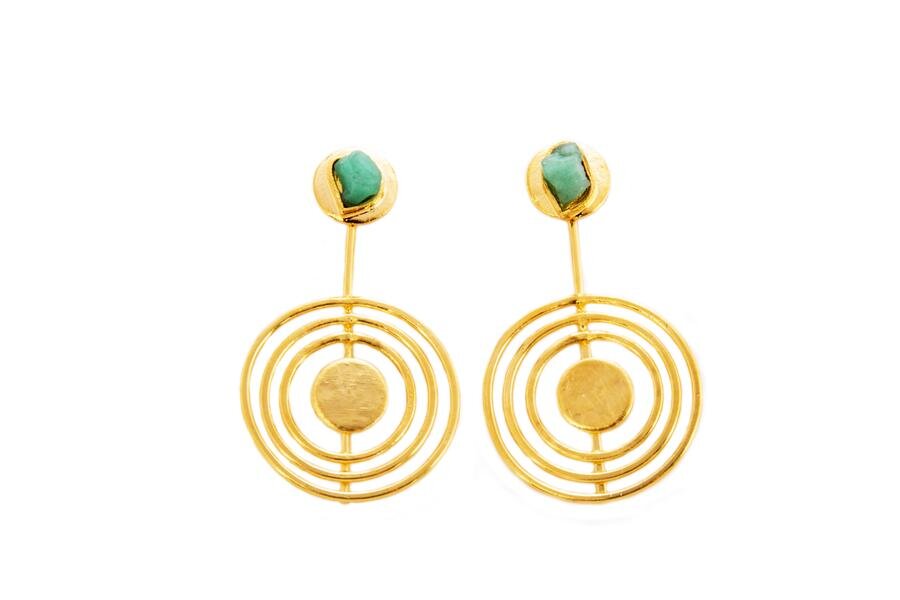 Danon 24K Gold-Plated Hestia Earrings, Jewish Jewelry | Judaica Web Store