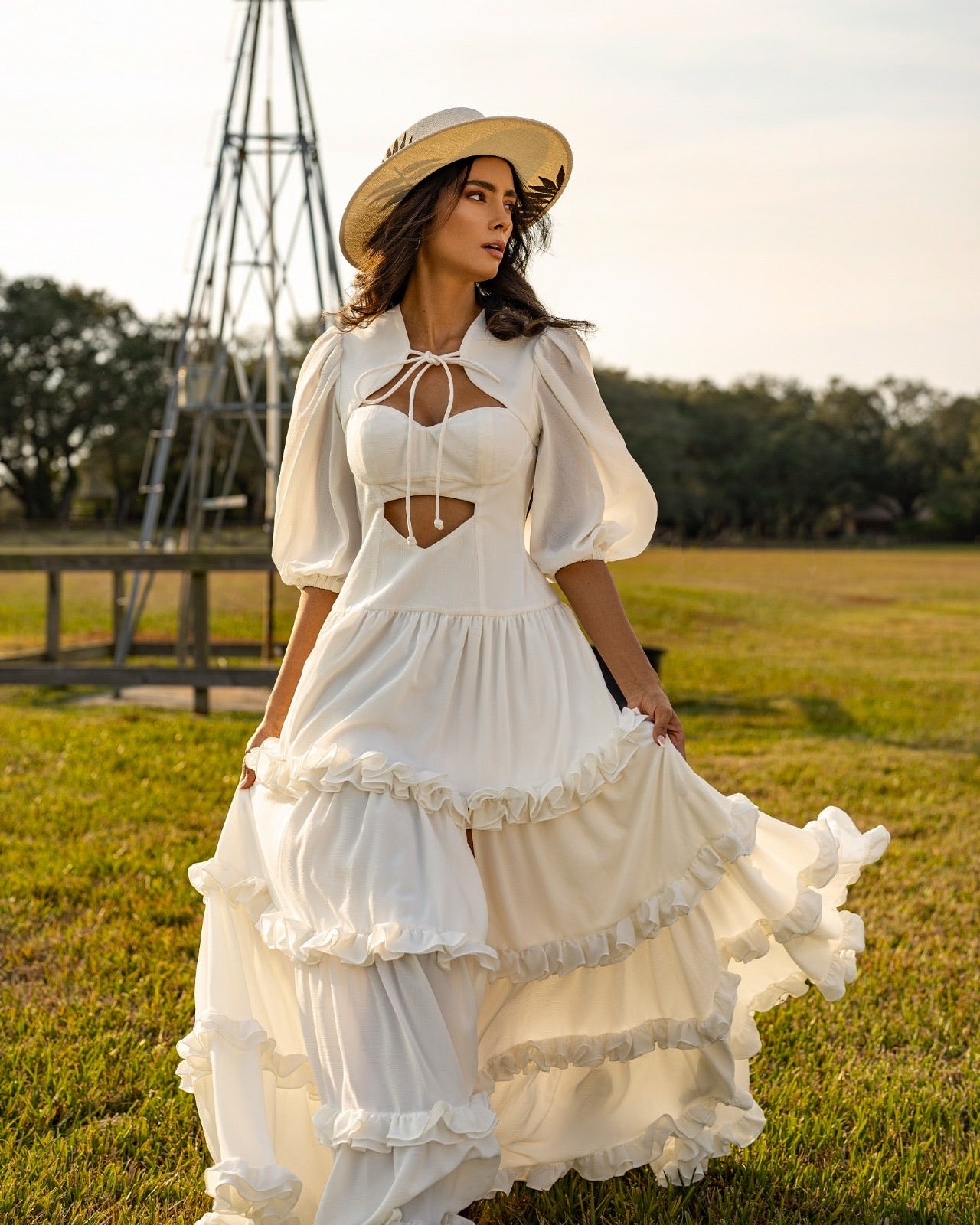 White gypsy maxi clearance dress