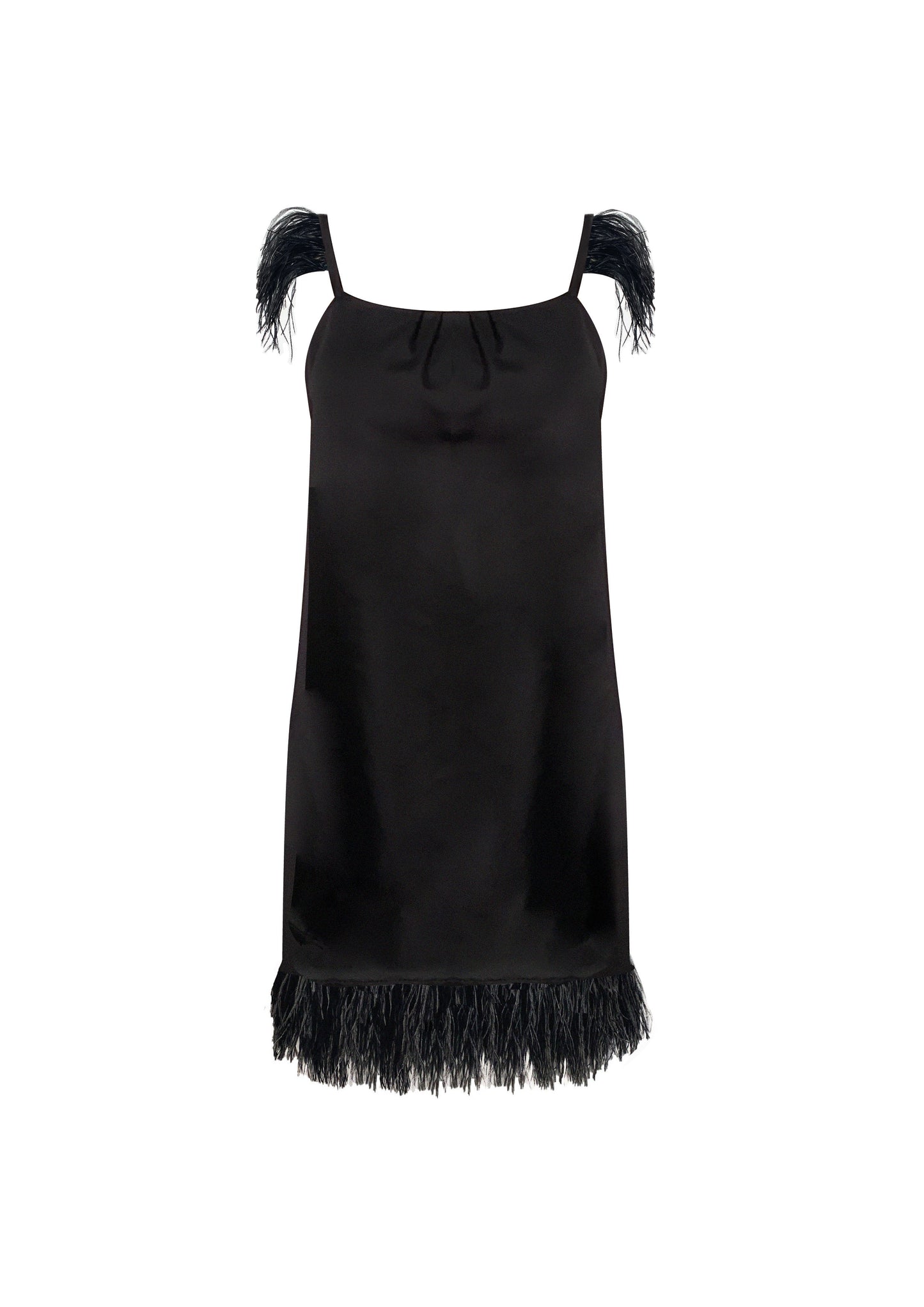 Daisy Slip Mini Dress - Black