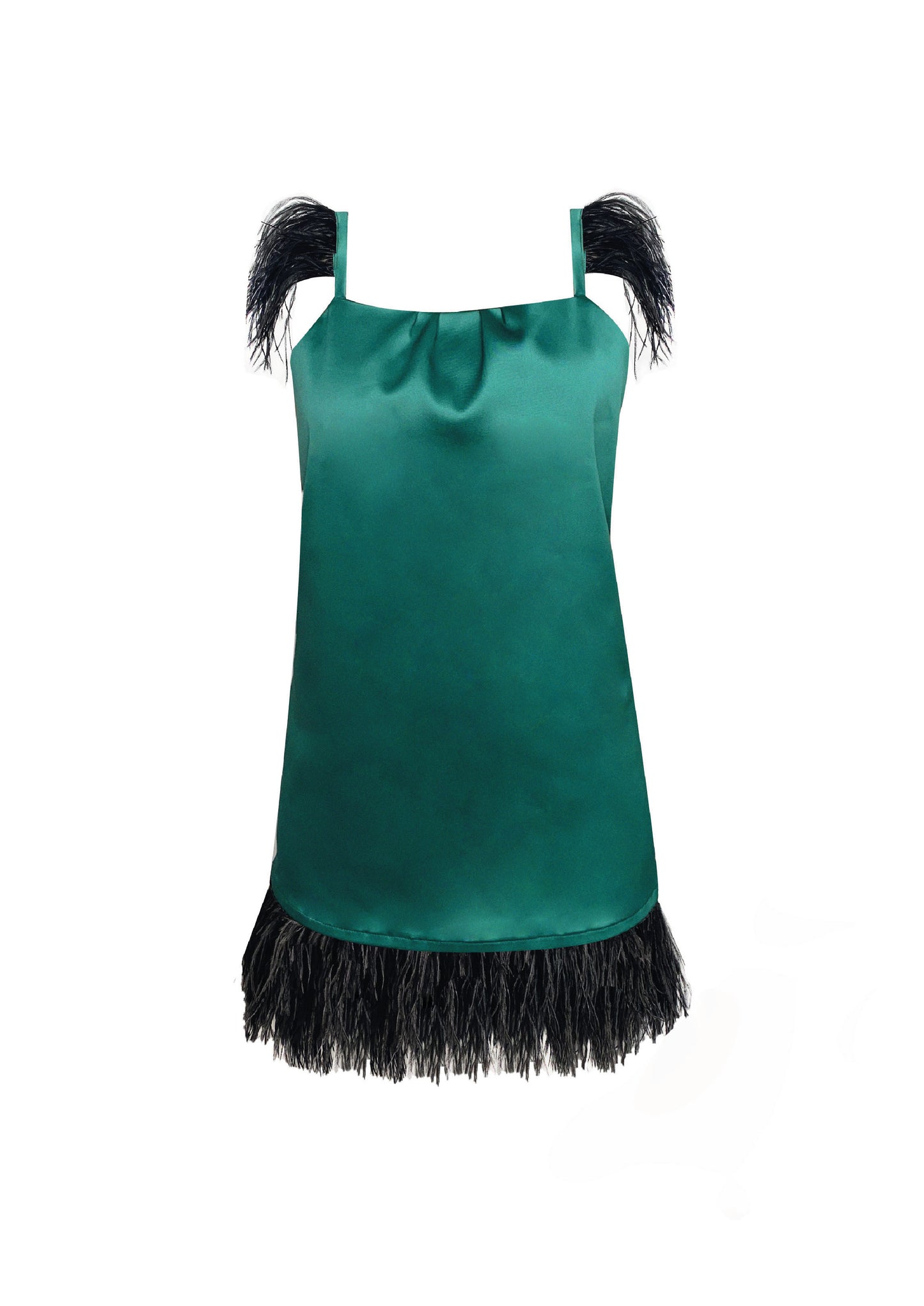 Daisy Slip Mini Dress - Green