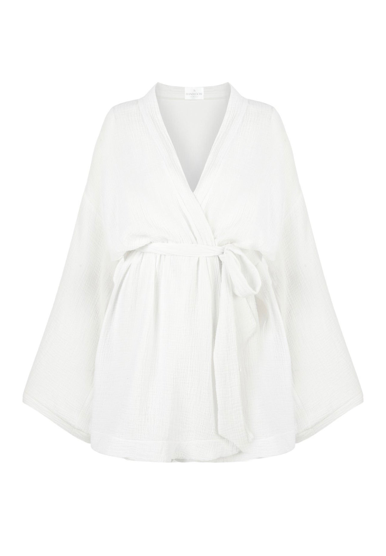 Luna Kimono Wrap Dress- White