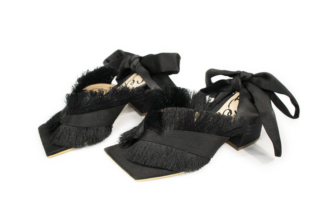 Lala Square Sandals - Black